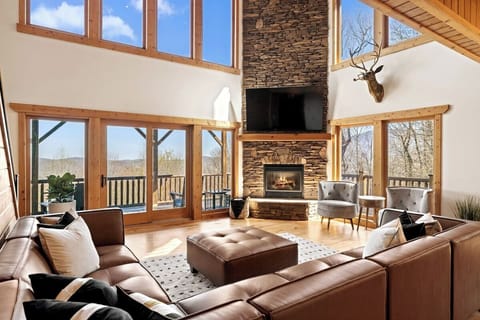 Main Floor Living Space w/ Cathedral Ceilings