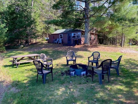 The Edgewater with firepit.