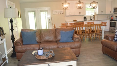 Open living and dining area