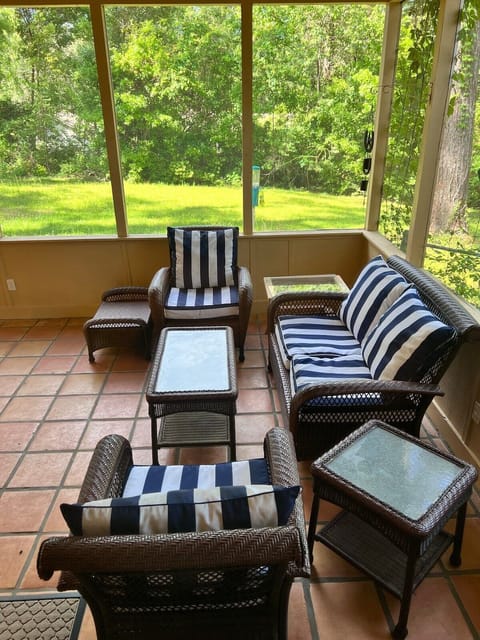 Comfortable patio lounging