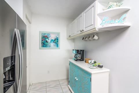Coffee station & pantry in kitchen