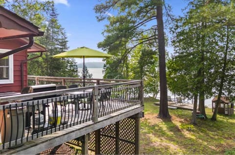 View of the lake from the deck
