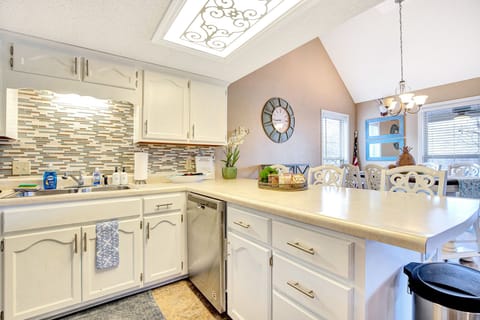 Great cabinet and counter spaces.