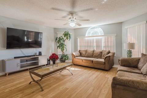 Enjoy a cinematic experience in the family room/Living room equipped with 70 inch Smart TV and soundbar