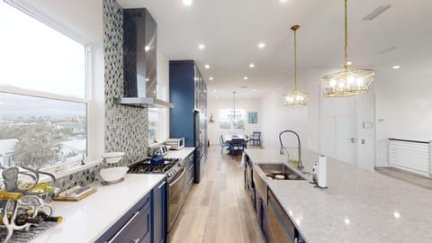 Large kitchen with island