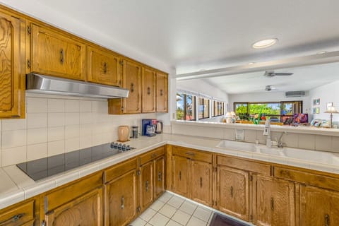 Kitchen that open to dining and living area