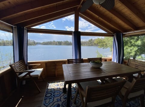 Our guests have enjoyed many family games here as well as listening to the loons