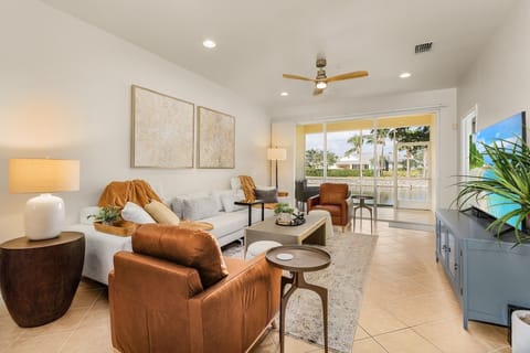 Living Room with lake view