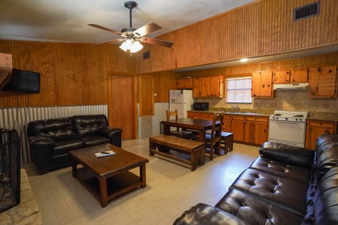 Living + dining area view