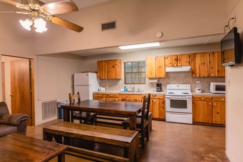 Dining + kitchen view