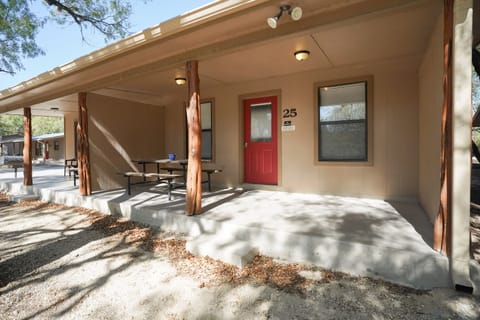 Front exterior view of cabin