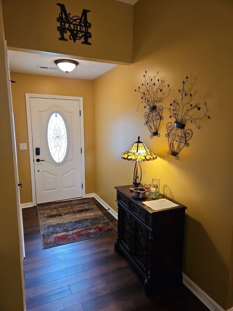 We provide an informational sheet for guests on the front-entryway table. 