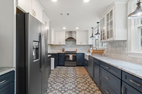 Cook for the family in the newly renovated and fully stocked kitchen.