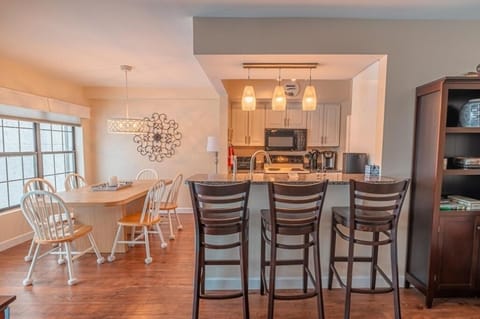 Enjoy your morning coffee from the breakfast bar.