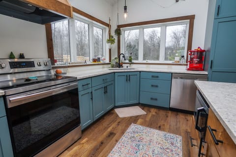 Fully stocked kitchen.  