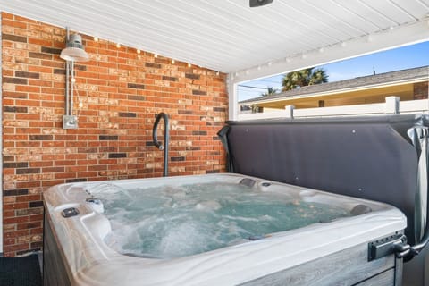 New Hot Tub with Seating Area and TV