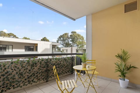 A balcony with a setting.