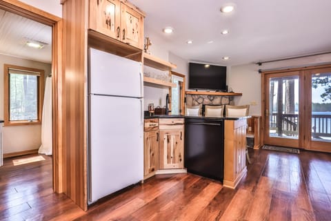 The kitchen is a highlight, making it a perfect spot for entertaining.