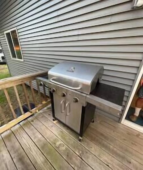 Large propane grill available. Perfect for a backyard BBQ!