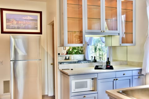 New purchased a refrigerator. A fully stocked kitchen has everything you need .