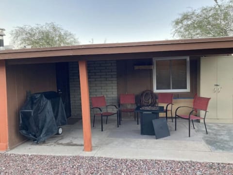 Back right fenced in patio