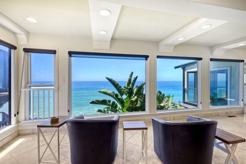 Relax with a stunning ocean view in the living room