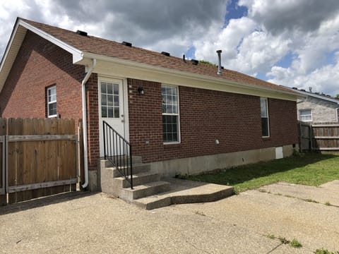 Back of house and patio.