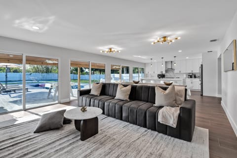 Our open concept living room is a spacious and airy area