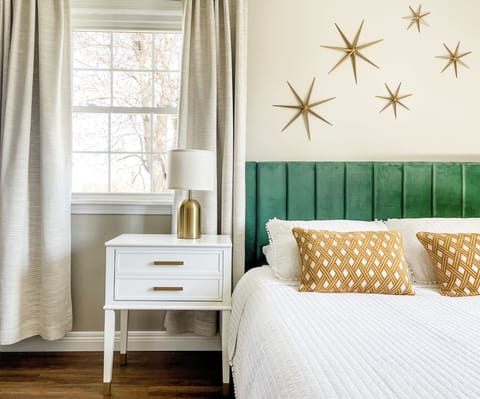 Each bedroom offers two layers of soundproof and blackout curtains. 