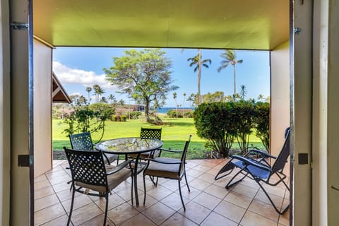 Covered Patio | Dining Area | Ocean Views