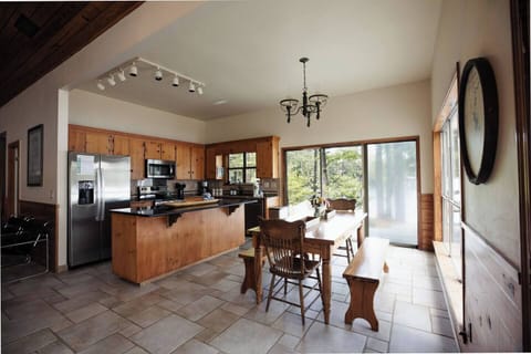 Enjoy meals at the large dining table, seats 8!