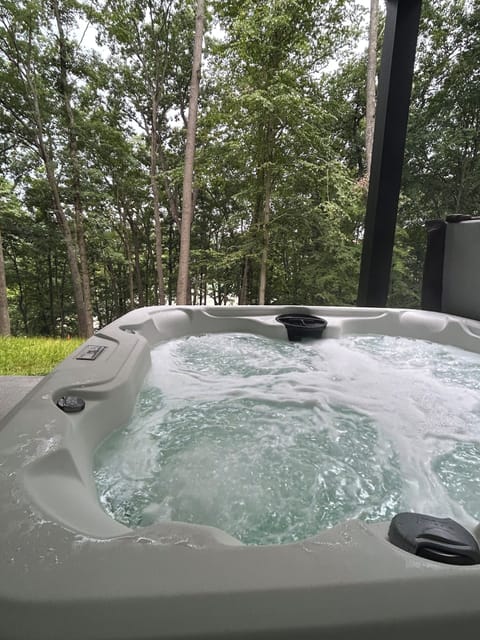 Your view while relaxing in the 7 person hot tub!