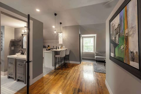 Spacious kitchen with natural light