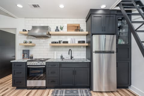 With Caraway cookware and a full kitchen, stay in your cabin and cook, enjoy the views and hot tub