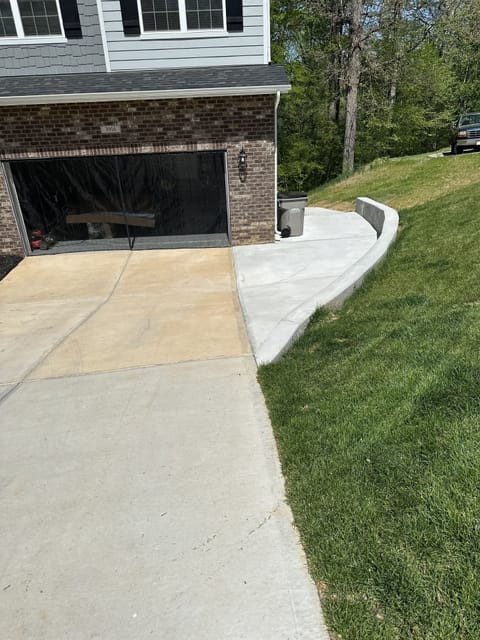 Private entry to the right of the home.