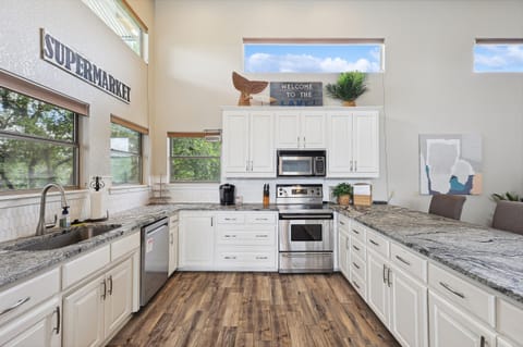 Fully stocked kitchen