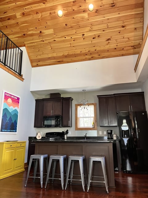 Kitchen - photo is taken from from living room