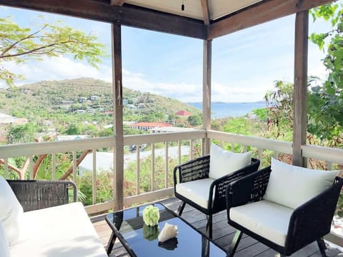 Enjoy breathtaking views from our cozy patio – your perfect spot to unwind.