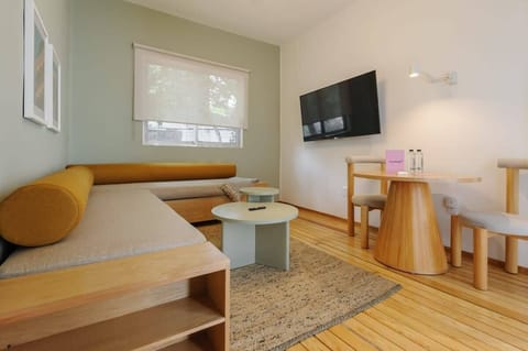 Living room with smart tv