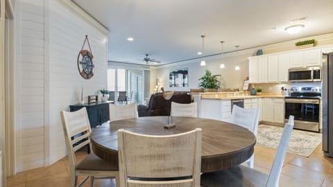 Large Dining Table for 6 Adjacent to the Main Living Area and Kitchen