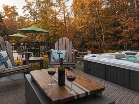 Enjoy spa-side cocktails on the spacious deck. 