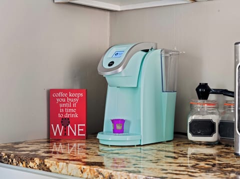 Free coffee and sugar with reusable filter inserts!