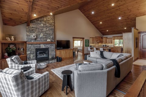 Great room, kitchen, dining room