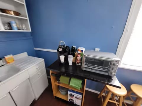 keurig coffee station/ teas with air fryer/ toaster oven