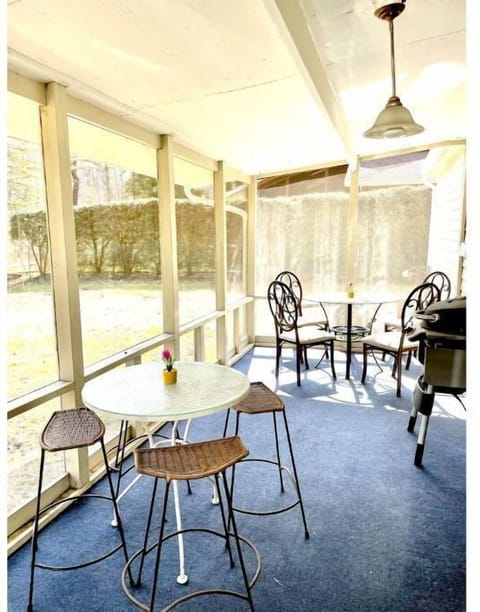 Enjoy alfresco dining, and grill, watch the rain, and enjoy the kids playing.