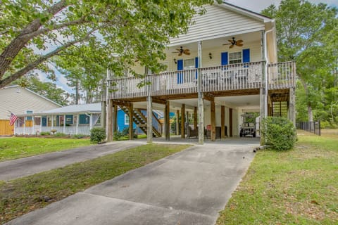 Oak Island Vacation Rental | 2BR | 2BA | 1,080 Sq Ft | Stairs Required