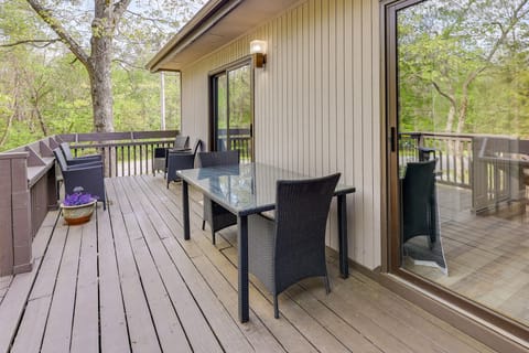 Townhome Exterior | Furnished Deck | Dining Area