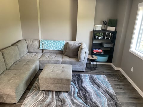 Main floor living room (with large smart TV).