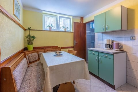 Kitchen area. Small kitchen with dining area