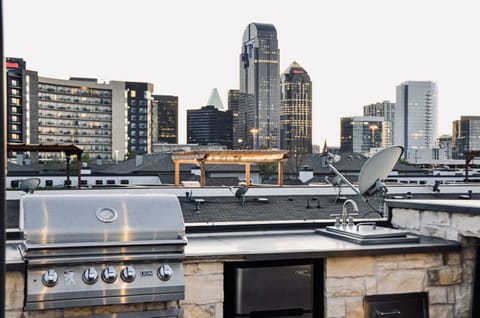 Outdoor grill in private rooftop